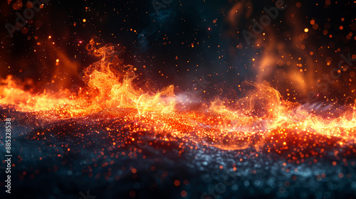 background digital flame or plasma