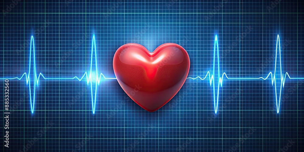 Simulation Heart Monitor Simulation of heart function and ECG monitoring, heart, function ...