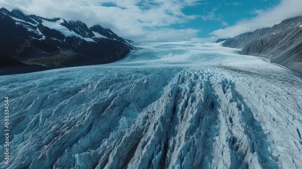 A goosebump-inducing view of a glaciers surface AI generated illustration A goosebump-inducing view of a glaciers surface AI generated illustration