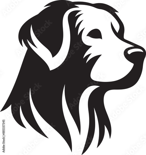 cute dog silhouette vector art illustration photo