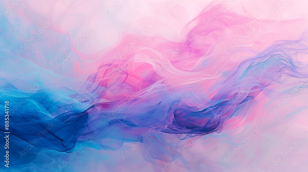An abstract painting on canvas with paint spots and paint strokes created with Stock technology in shades of purple and pink. An abstract painting on canvas with paint spots and paint strokes created with Stock technology in shades of purple and pink.