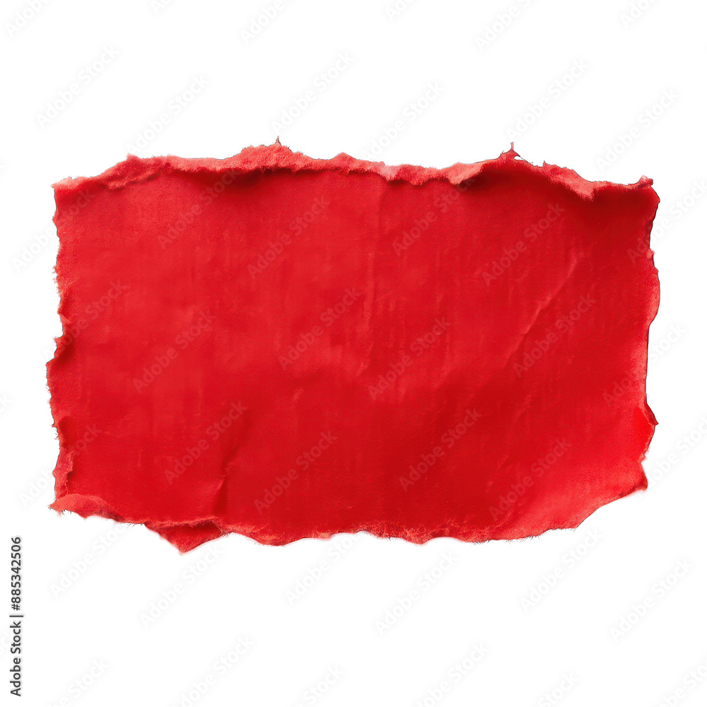 Torn red paper, isolated on transparent background Torn red paper, isolated on transparent background