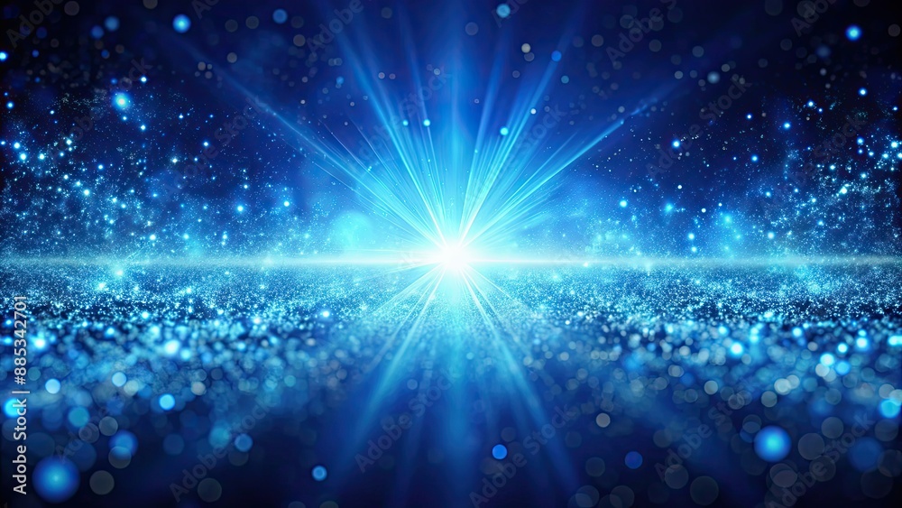 Fototapeta premium Blue particles background with glowing light effect, blue, particles, background, glowing, light, abstract, texture, glowing