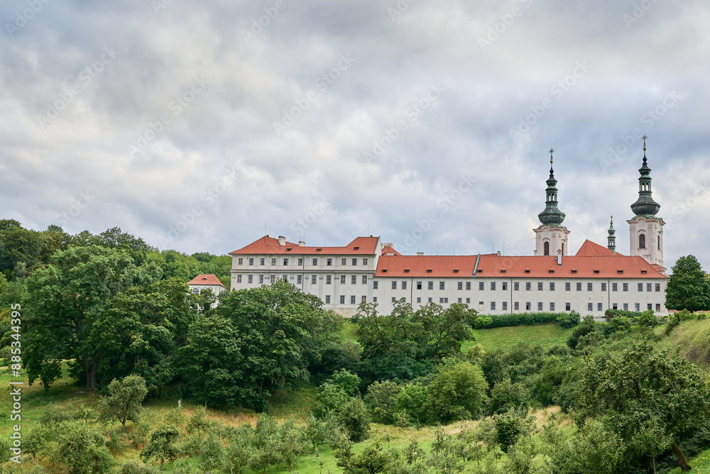 Strahov Monastery, a Premonstratensian abbey founded in 12 century, located in Strahov, Prague, Czech Republic Strahov Monastery, a Premonstratensian abbey founded in 12 century, located in Strahov, Prague, Czech Republic