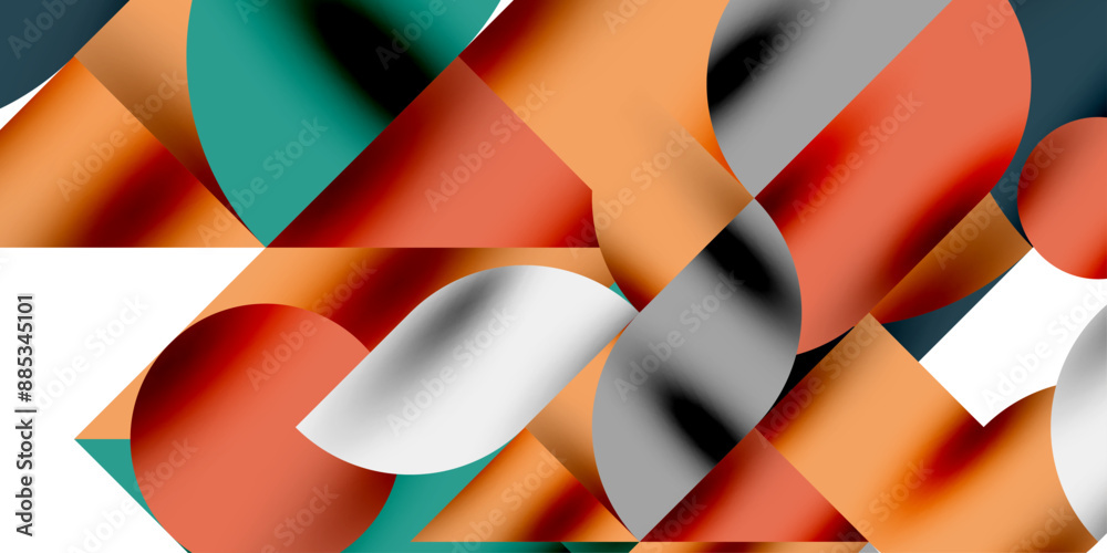 Tech minimal circular shapes geometric art. Vector modern circles Tech minimal circular shapes geometric art. Vector modern circles