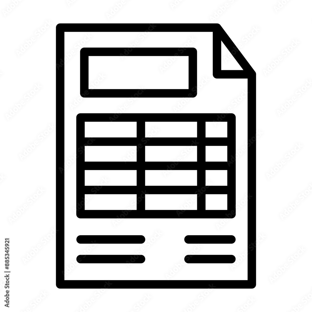 Invoice Vector Line Icon Design Invoice Vector Line Icon Design