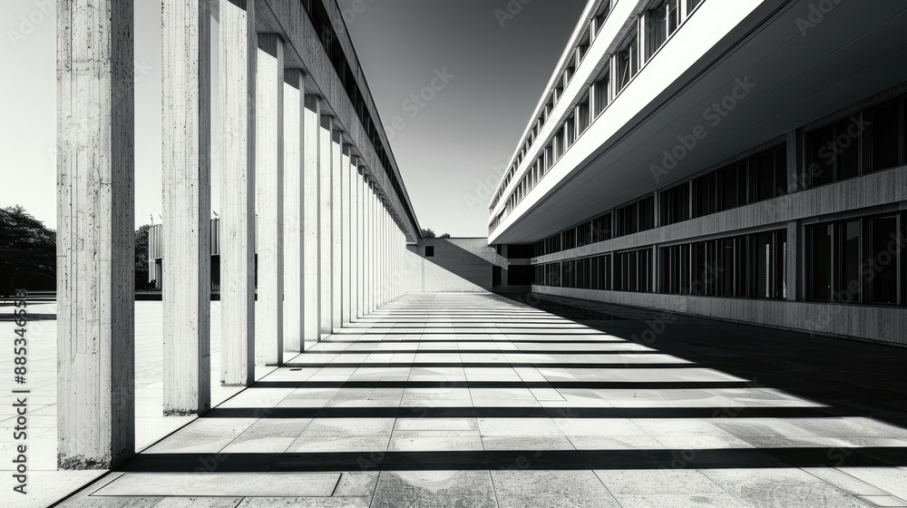 Fototapeta premium Modern government building with imposing architecture