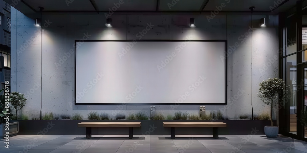 Blank Billboard in an Urban Setting Blank Billboard in an Urban Setting