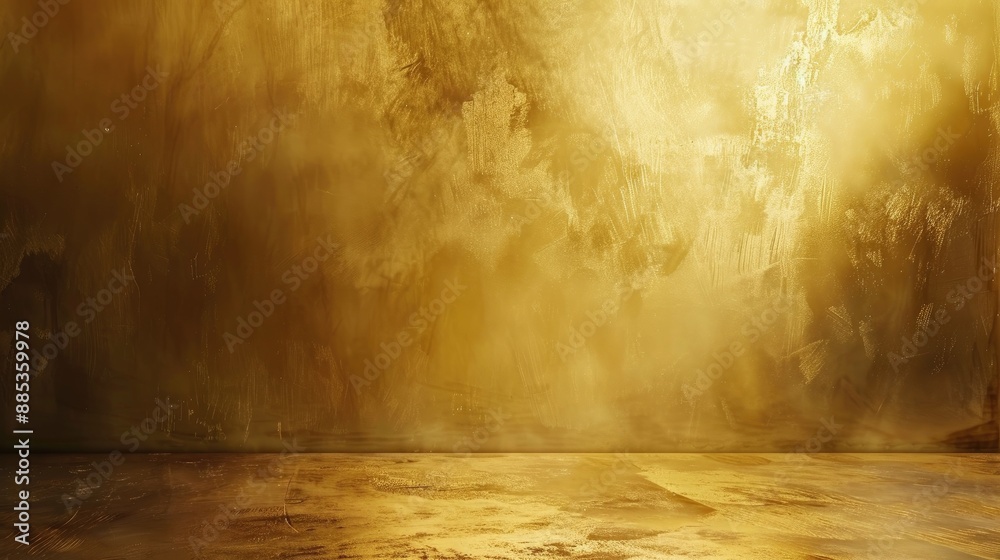 Gold painted wall wide banner golden background Gold painted wall wide banner golden background
