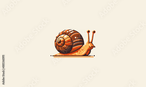 snail vector illustration flat design white background