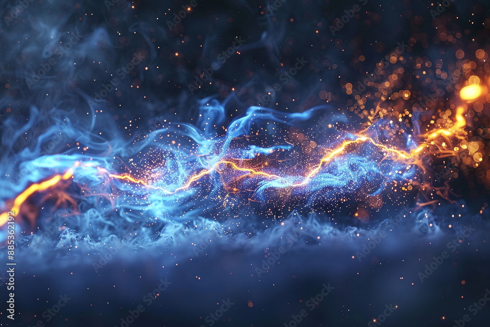 The Intricate Beauty of a Detailed and Colorful Fictional Electrical Spark Generated by AI The Intricate Beauty of a Detailed and Colorful Fictional Electrical Spark Generated by AI