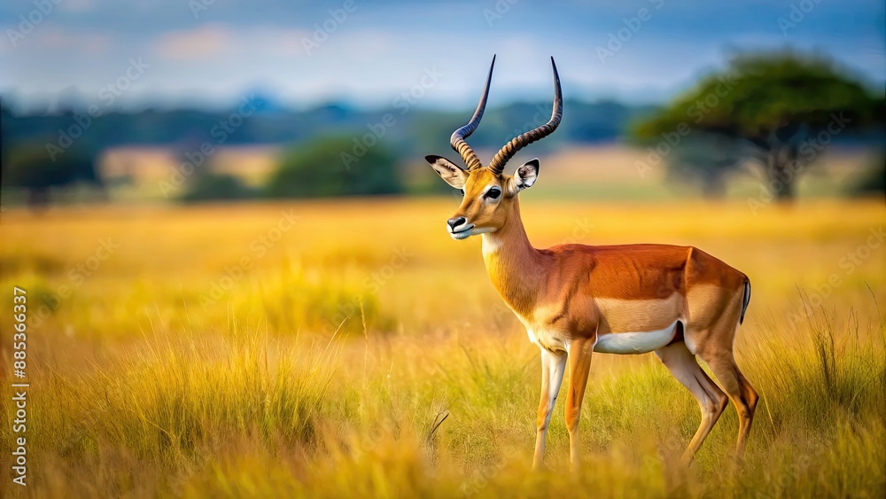 Antelope gracefully roaming the African savannah, wildlife, animal, nature, safari, grassland, wilderness, mammal Antelope gracefully roaming the African savannah, wildlife, animal, nature, safari, grassland, wilderness, mammal