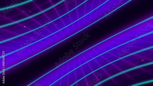 4K Synthwave 80s style retro background video. Sci-fi seamless animation