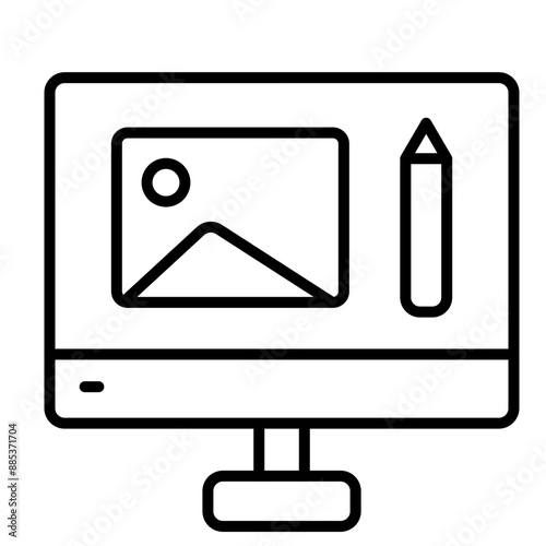Photo Editing Vector Line Icon
