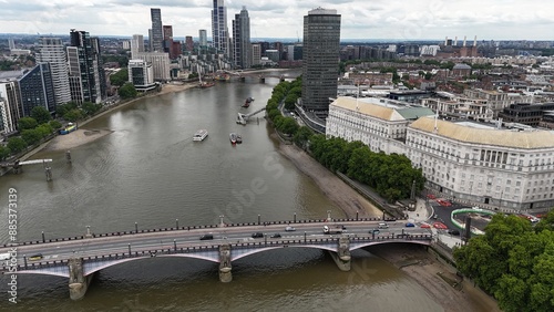 Lambeth bridge London UK drone,aerial photo