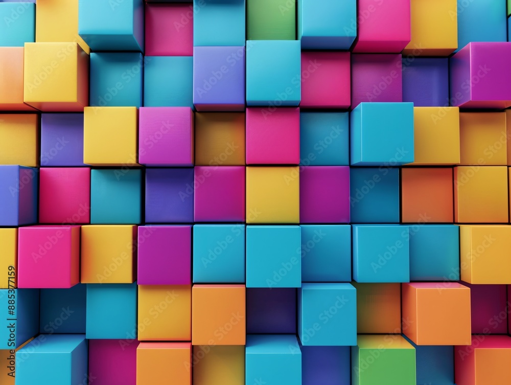a group of colorful cubes a group of colorful cubes