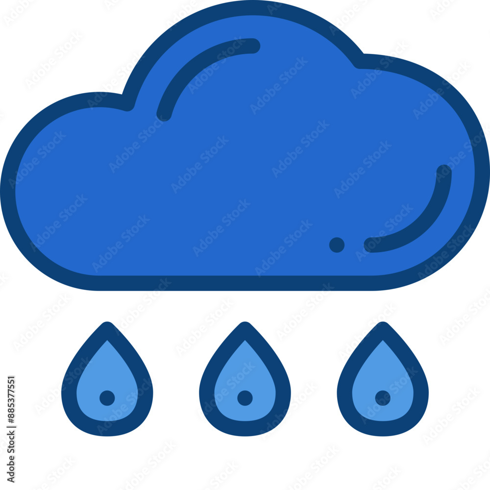 Fototapeta premium rain two tone icon