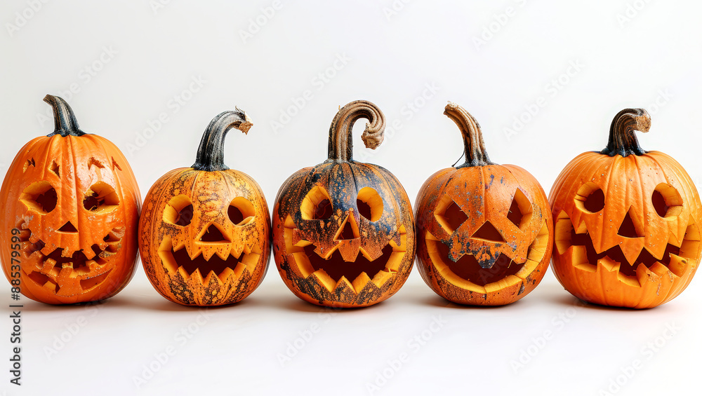Halloween Pumpkins isolated on white Halloween Pumpkins isolated on white
