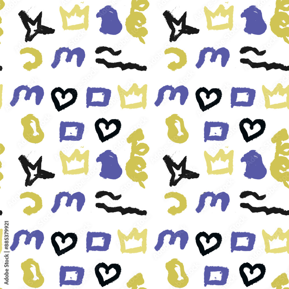 Multi colored charcoal pencil shapes and doodles seamless pattern. Hand drawn vector quirky shapes in punk or childish style. Naive playful abstract charcoal scribbles. Doodles and curved lines. Multi colored charcoal pencil shapes and doodles seamless pattern. Hand drawn vector quirky shapes in punk or childish style. Naive playful abstract charcoal scribbles. Doodles and curved lines.