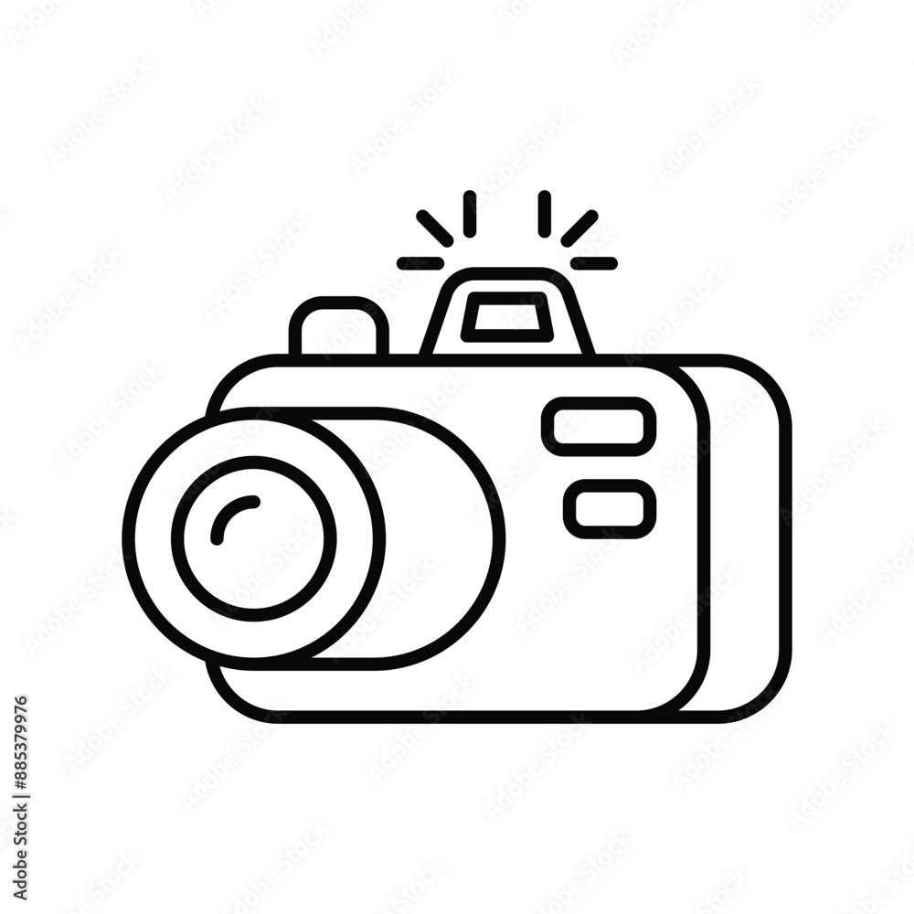 photocamera line icon with white background vector stock illustration photocamera line icon with white background vector stock illustration