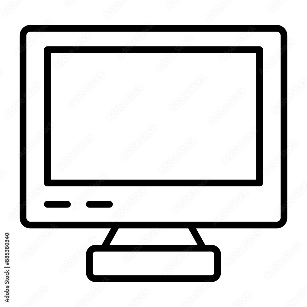 Computer Vector Line Icon Computer Vector Line Icon