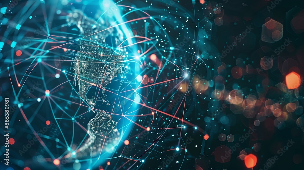 Global network connection to big data around the world.a nd tecnology internet metaverse concept 4K Global network connection to big data around the world.a nd tecnology internet metaverse concept 4K