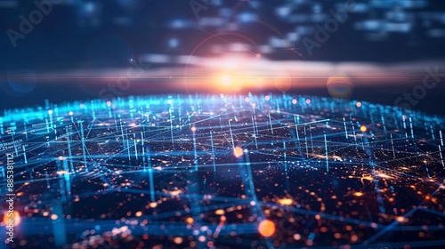 Global network connection to big data around the world.a nd tecnology internet metaverse concept 4K 