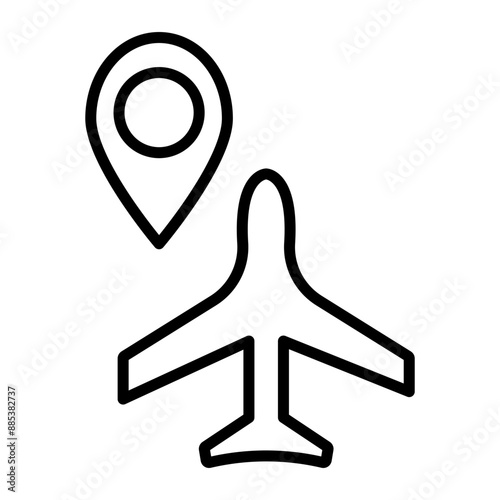 Sharp Bend Vector Line Icon