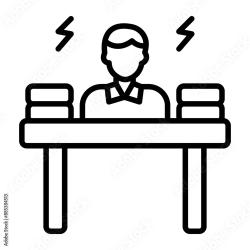 Burden Vector Line Icon