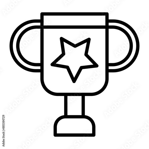 Trophy Vector Line Icon