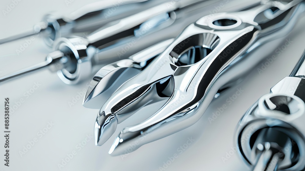 Fototapeta premium CuttingEdge Precision Robotic Surgical Instruments in Focus