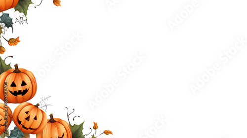 halloween pumpkin border frame