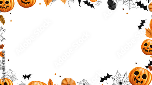 halloween pumpkin border frame