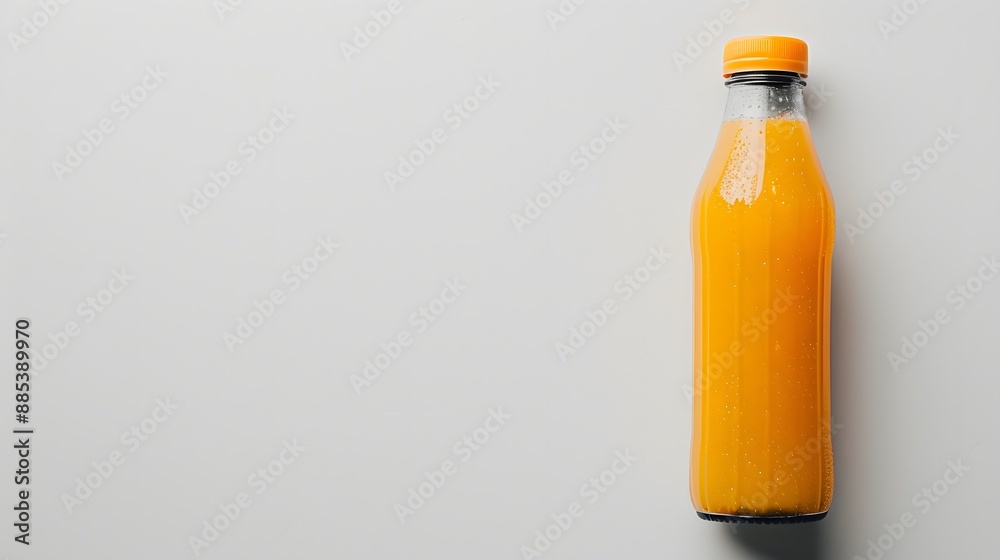 Orange Juice Bottle on White Background Orange Juice Bottle on White Background