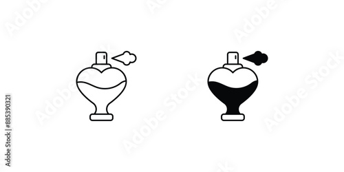 perfume set icon with white background vector stock illustration