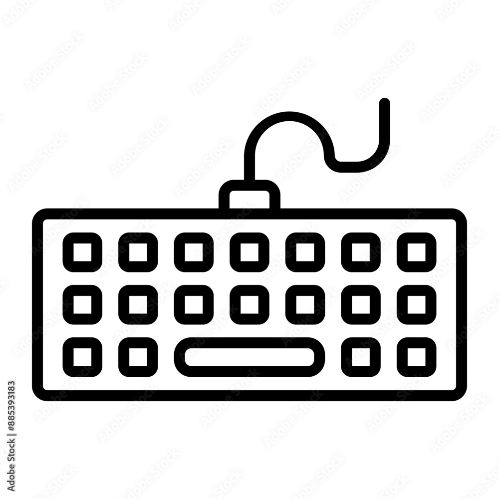 Keyboard Vector Line Icon Keyboard Vector Line Icon