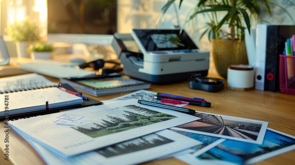 A tribute to photography: a table filled with iconic items that represent the journey of capturing moments