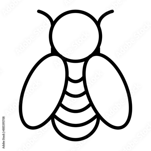 Bees Vector Line Icon
