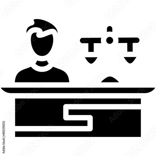 Plaintiff Male vector icon illustration of Law & Legislation iconset.
