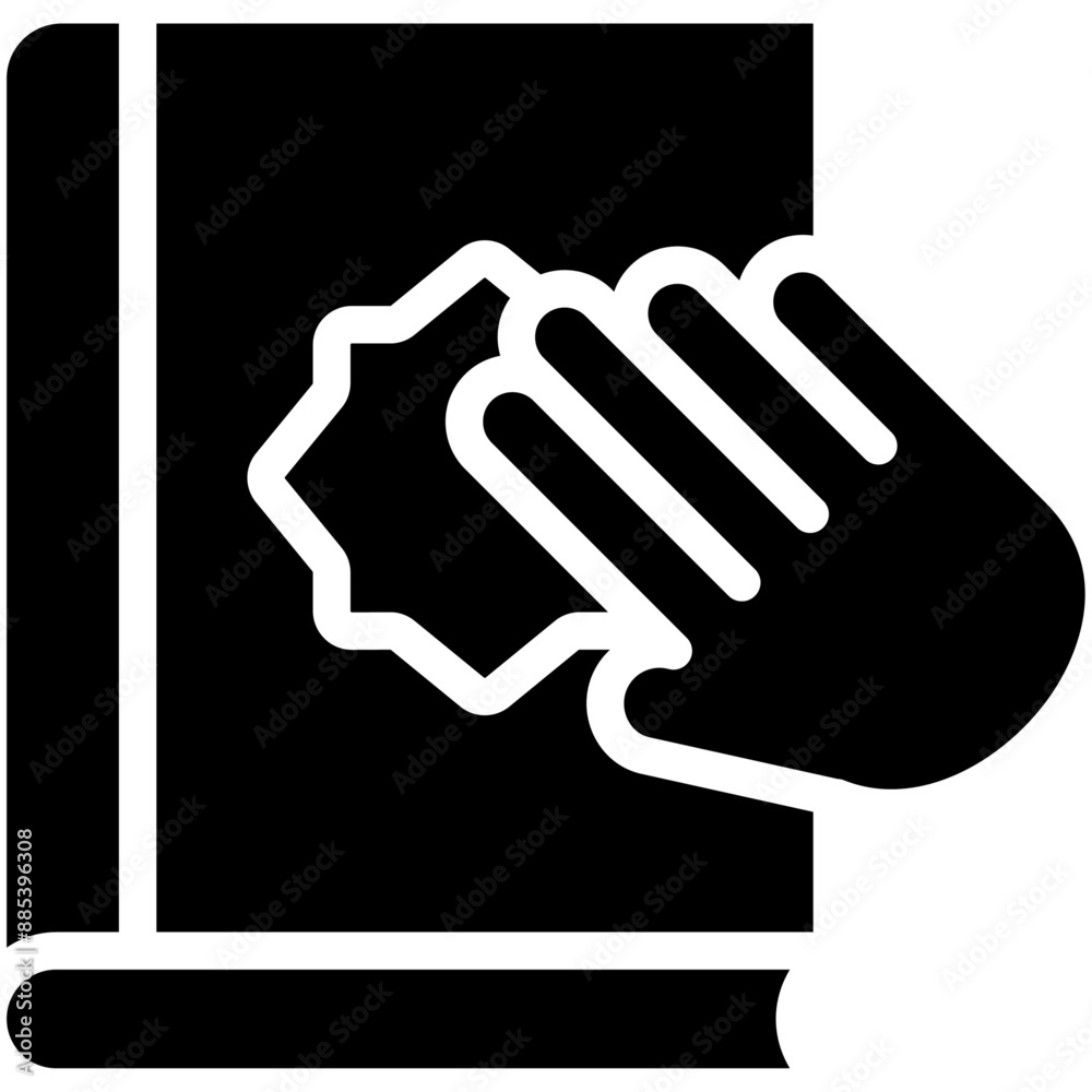 Obraz premium Oath vector icon illustration of Law & Legislation iconset.