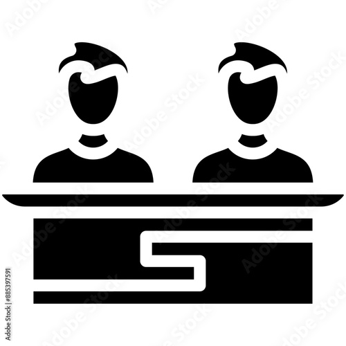 Juror Male vector icon illustration of Law & Legislation iconset.