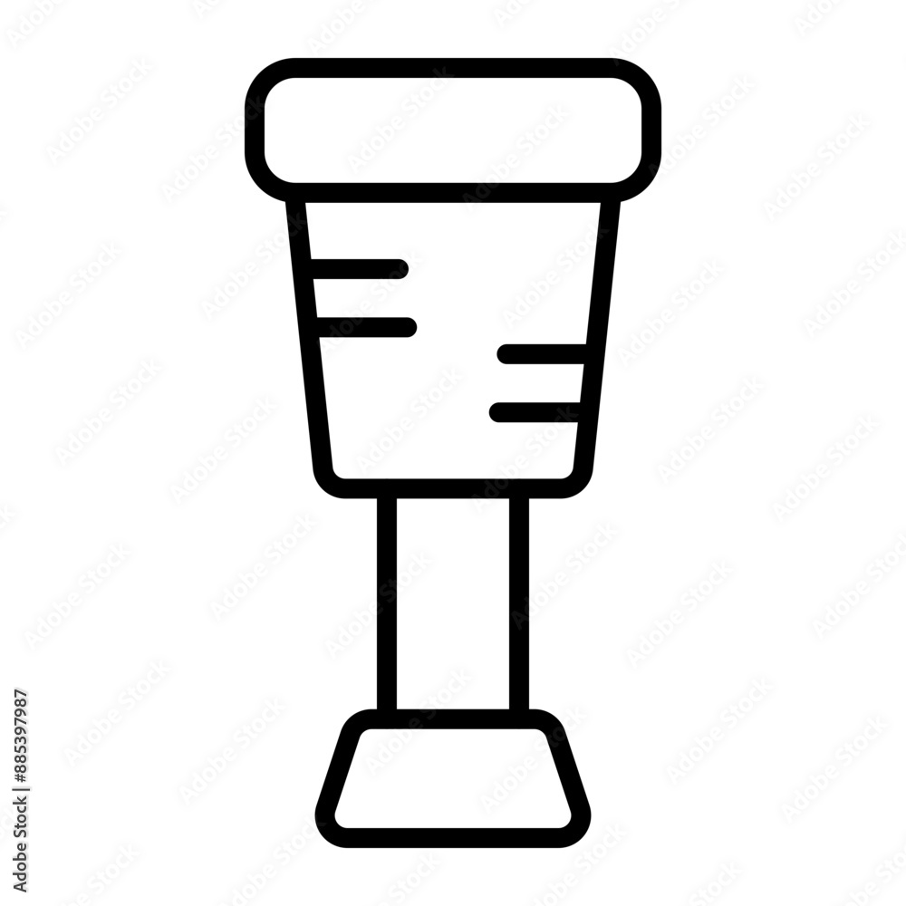 Pirate Leg Vector Line Icon Pirate Leg Vector Line Icon