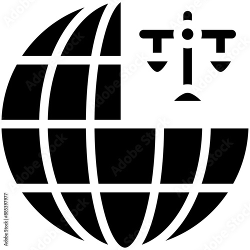 International Law vector icon illustration of Law & Legislation iconset.