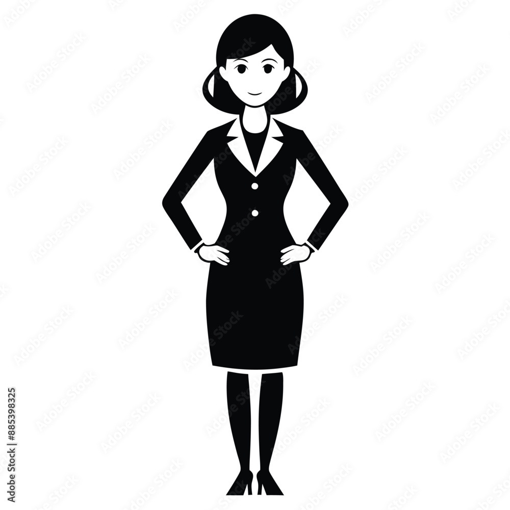 Business people silhouette on white background Business people silhouette on white background