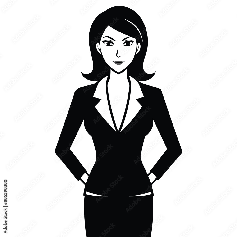 Business people silhouette on white background Business people silhouette on white background