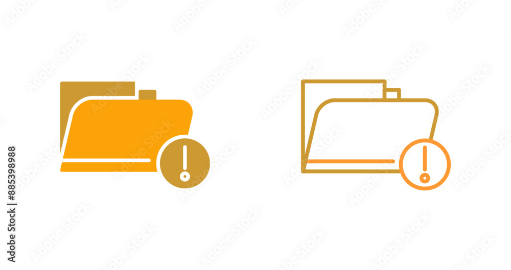 Vulnerable Folder Vector Icon Vulnerable Folder Vector Icon