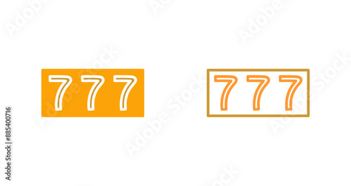 Triple Sevens Vector Icon