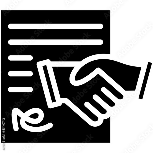 Agreement vector icon illustration of Law & Legislation iconset.