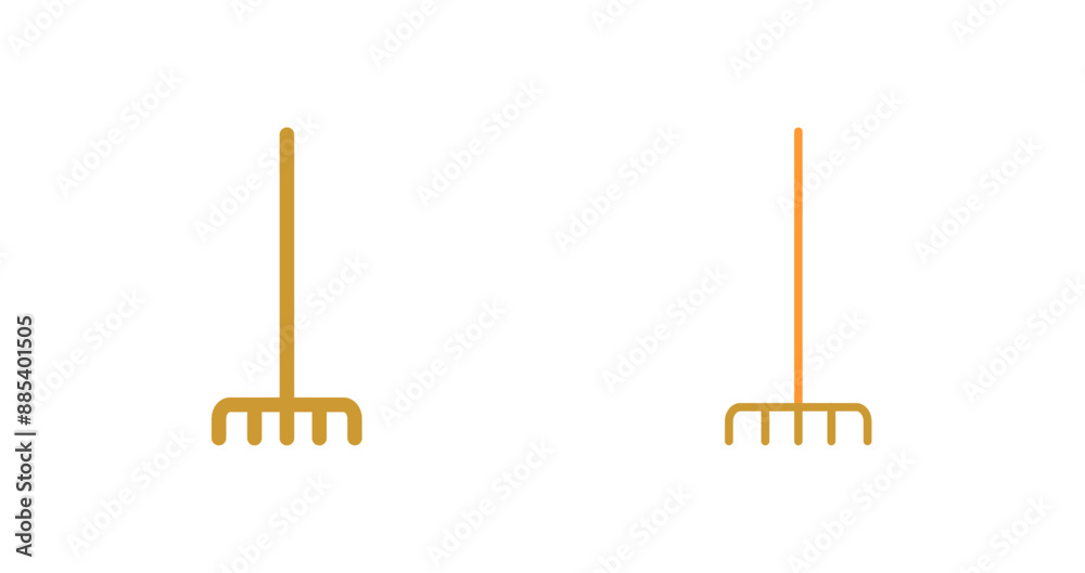 Fork picking leaves Vector Icon Fork picking leaves Vector Icon
