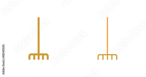 Fork picking leaves Vector Icon